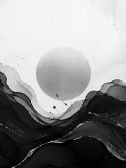 Grayscale Kindle preview of Abstract ink waves