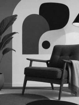 Grayscale Kindle preview of Midcentury reading chair