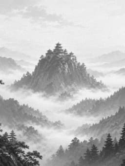 Grayscale Kindle preview of Misty mountain temple