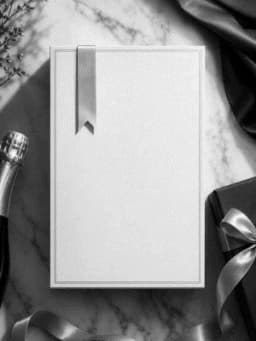 Grayscale Kindle preview of Marble bookmark frame