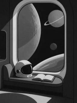 Grayscale Kindle preview of Retro space reader