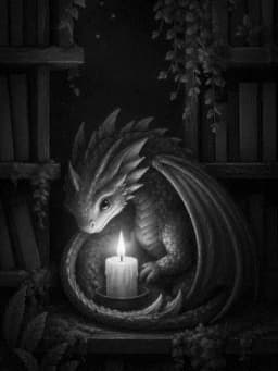 Grayscale Kindle preview of Tiny dragon library