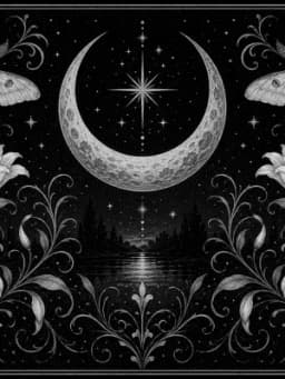 Grayscale Kindle preview of Moon garden card