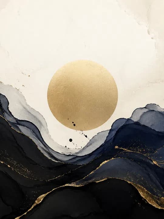 Abstract ink waves Kindle screensaver idea in a abstract aesthetic, cropped for a portrait e-ink lock screen.