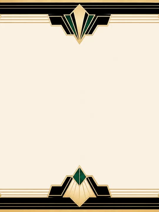 Art deco frame Kindle screensaver idea in a decorative aesthetic, cropped for a portrait e-ink lock screen.
