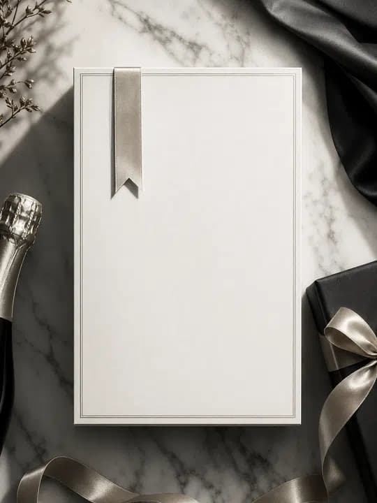 Marble bookmark frame Kindle screensaver idea in a luxury aesthetic, cropped for a portrait e-ink lock screen.