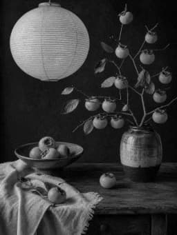 Grayscale Kindle preview of Persimmon lantern harvest table