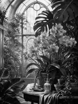 Grayscale Kindle preview of Saffron orchid specimen arch