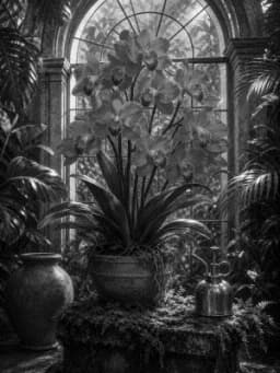 Grayscale Kindle preview of Vermilion Orchid Conservatory Altar
